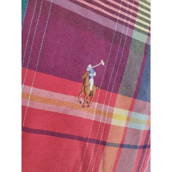 Ralph Lauren Check Oxford Shirt Mens S Scottish Tartan Plaid Button LS Pony Logo - Picture 8 of 10